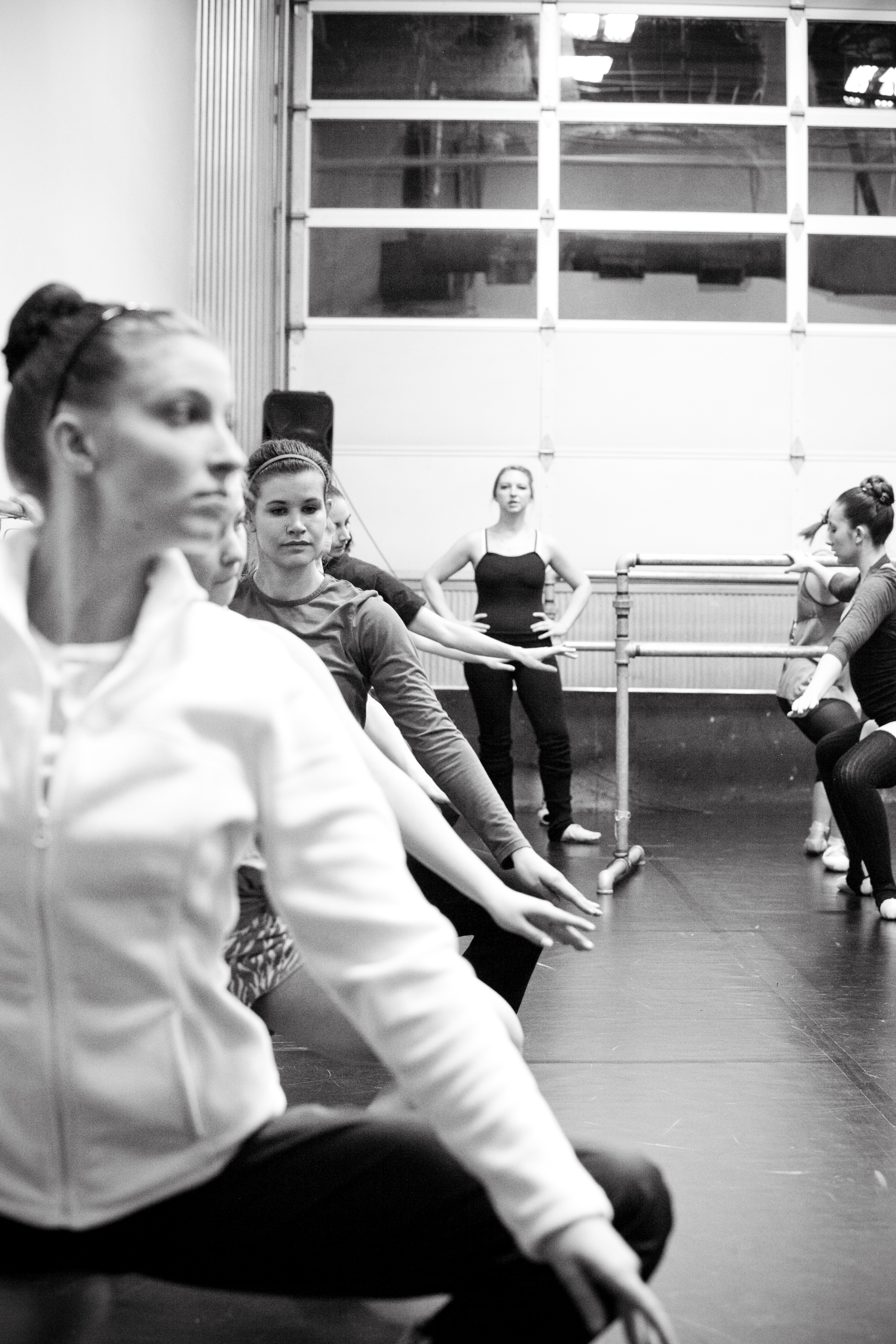 adult women finding confidence through training ballet at the barre
