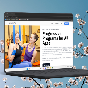 A reasurring program page on an aerial silks studio's website.