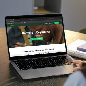 An SEO-optimized brazilian capoeira studio website homepage.