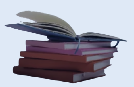 Stack of books representing the curriculum.