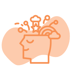Head icon representing the creative outlet and tools learned in class