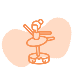Little ballerina icon representing accessibility for parents to view class