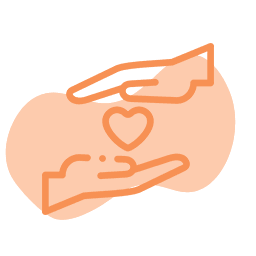 Hands icon representing how respect is taught in class
