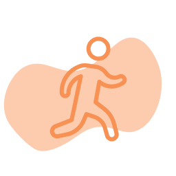 Running icon representing the kinesthetic awareness learned in class