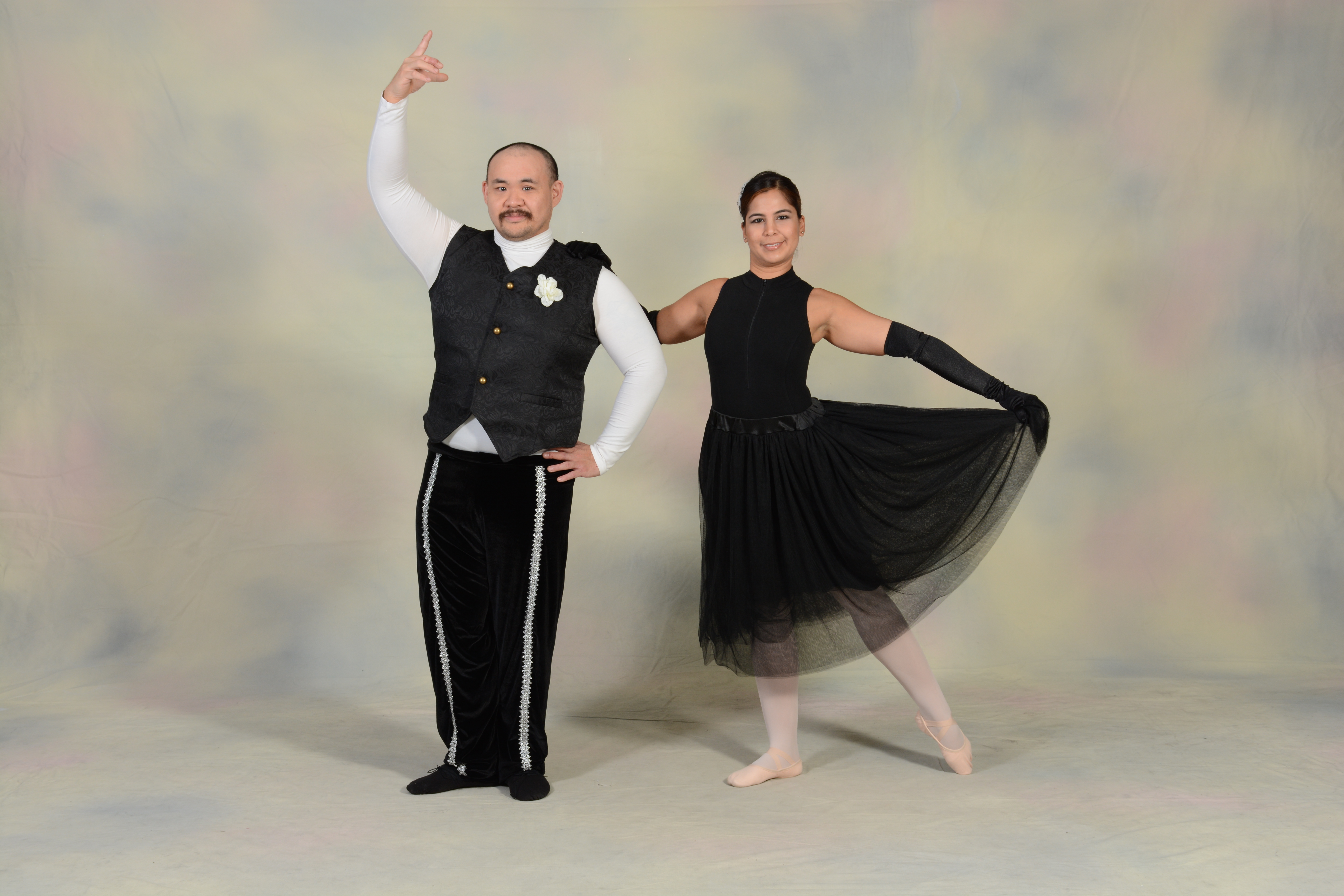 adult male and adult woman in a ballet post